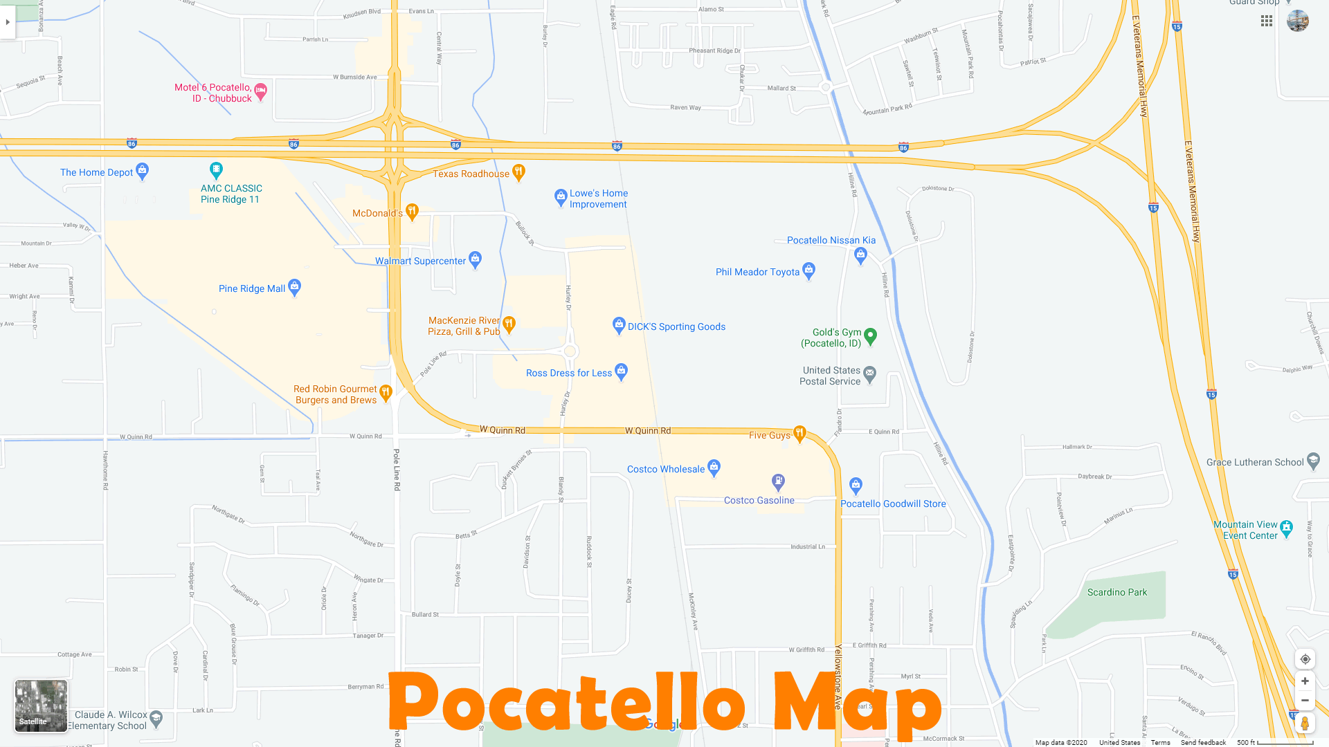 Pocatello map